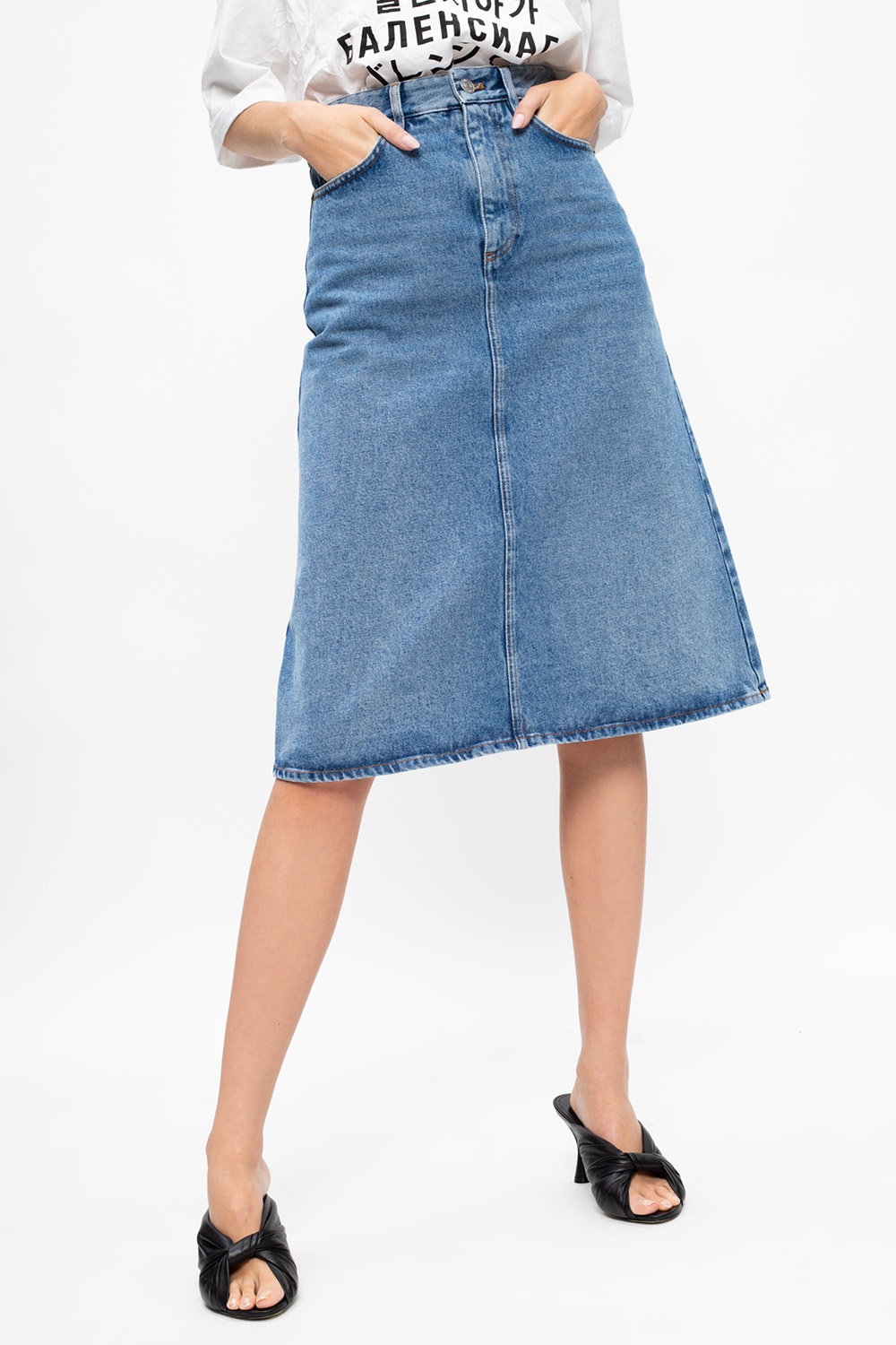 Denim skirt Balenciaga - SchaferandweinerShops SX
